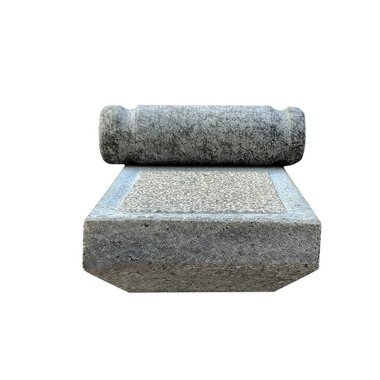 Ammikkalu, Traditional Hand Grinder, Grindstone (Grey, Length - 10 Inch, Width 6 Inch) (Medium Size)