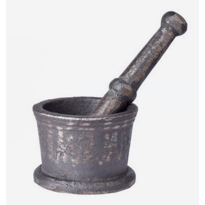 Cast-Iron Mortar & Pestle | Silbatta |Spice, Medicine Grinder Masher| Okhli | Musal | Khalbatta | Ideal for Hand Grinder