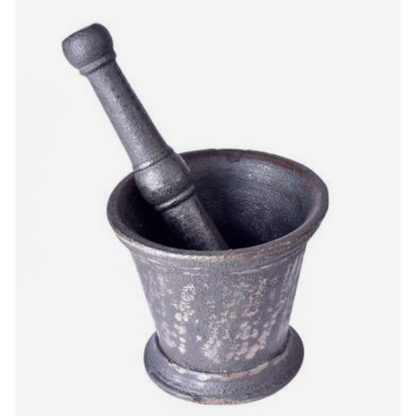 Cast-Iron Mortar & Pestle | Silbatta |Spice, Medicine Grinder Masher| Okhli | Musal | Khalbatta | Ideal for Hand Grinder