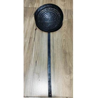 Iron Skimmer / Frying Jhara / Mesh Strainer / Jhaari / Frying Spoon for Oily Foods (7 to 12 inch diameter)