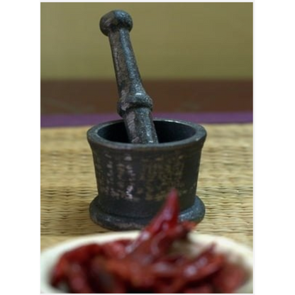 Cast-Iron Mortar & Pestle | Silbatta |Spice, Medicine Grinder Masher| Okhli | Musal | Khalbatta | Ideal for Hand Grinder