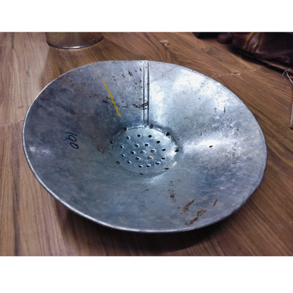 Handmade Round Hole Iron Strainer / Poha Chalni / Strainer Colander / Oil Strainer