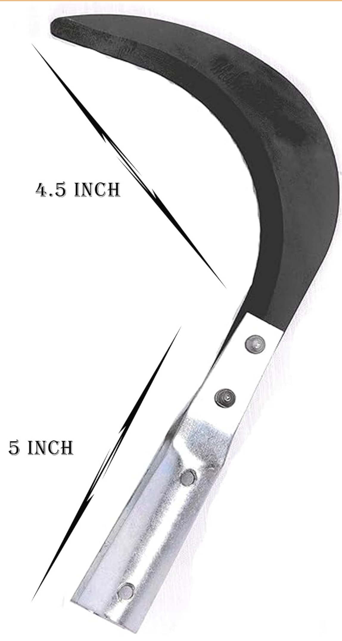 2-in-1 Fruit Picker Tool Blade – Curved & Straight Edge Metal Blade for Fruit Harvesting, Branch Cutting, Gardening & Farming | Blade Only
