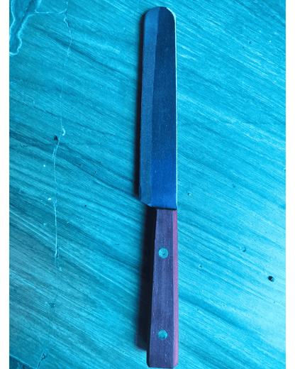 Traditional Kerala Kitchen Knife – Red Wooden Handle | Multipurpose Cutting Knife | 2-Piece Set