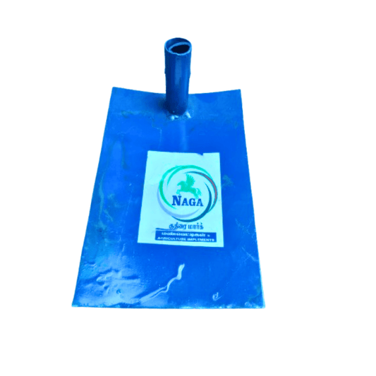Heavy-duty iron drainage cleaning plate with universal rod holder. Attach any stick or rod and easily clean drains, ditches, and pits.