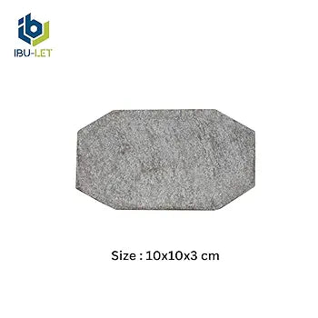 Sandalwood & Turmeric Rubbing Stone – 10x10x3 cm | Rectangular Grinding Stone for Chandan, Haldi & Pooja Rituals