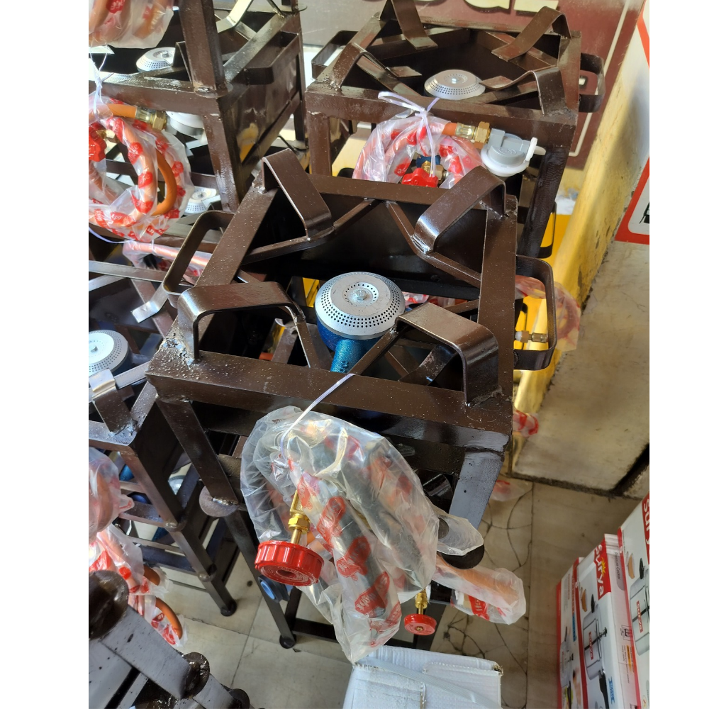 Single Burner Heavy Duty Iron Gas Stove Bhatti | High Pressure Commercial Chulha for Hotel & Catering Use