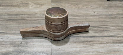 Teak Wood Idiyappam Maker | Sev Sancha Kitchen Press with Aluminum Clad Interior and Brass Bottom Sheet