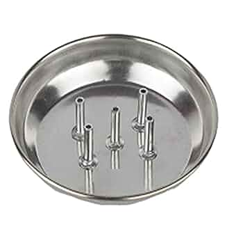 Stainless Steel Agarbatti Stand with Plate | Incense Stick Holder for Home | Pack of 2 (Assorted Designs)
