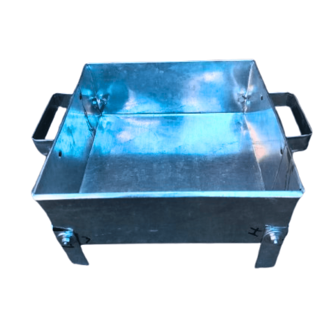 Handmade Galvanized Iron Omam Kundam / Havan Kund – 12x12 Inch with Detachable Legs & Side Handles