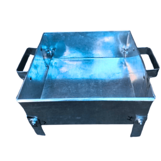 Handmade Galvanized Iron Omam Kundam / Havan Kund – 12x12 Inch with Detachable Legs & Side Handles