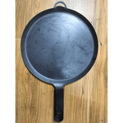 ⭐ Premium Pure Iron Flat Dosa Tawa with Border | Strong PVC Handle | Heavy 3–4mm Thickness | 12” Size | Handmade in India 🍳🔥