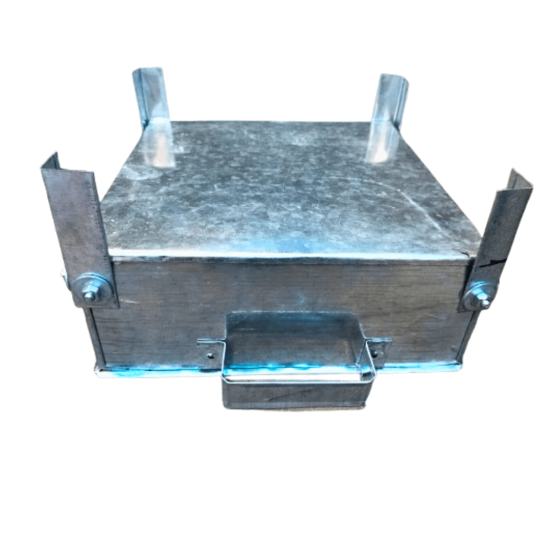 Handmade Galvanized Iron Omam Kundam / Havan Kund – 12x12 Inch with Detachable Legs & Side Handles