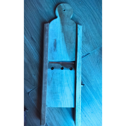 Premium Teak Wood Vegetable Slicer with Steel Blade – Traditional Handheld Cutter