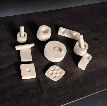 23-Piece Traditional Soapstone Toy Kitchen Set for Kids & Golu Display – Handmade Natural Stone Miniature Utensils Collection