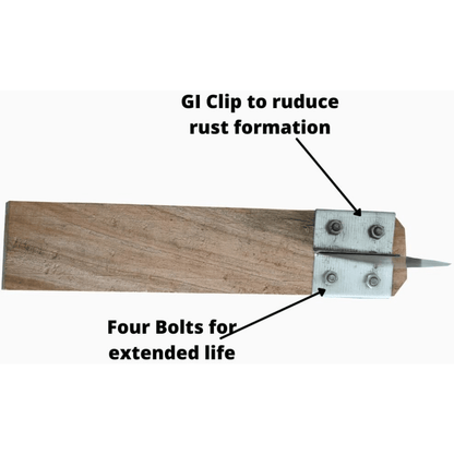 Traditional Fish Aruvamanai / Meen Kathipeeta – Heavy Steel Blade with Solid Wooden Base | Fish & Meat Cutting Tool | Handmade