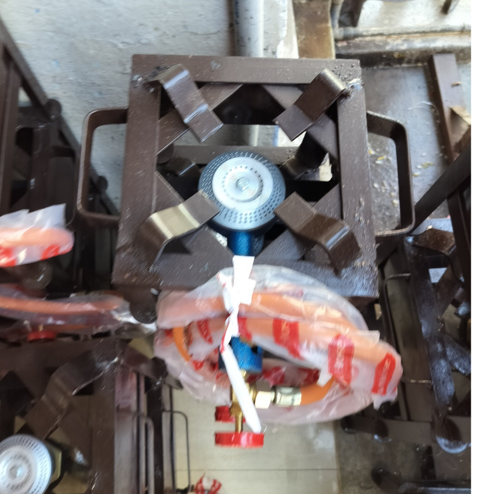 Single Burner Heavy Duty Iron Gas Stove Bhatti | High Pressure Commercial Chulha for Hotel & Catering Use