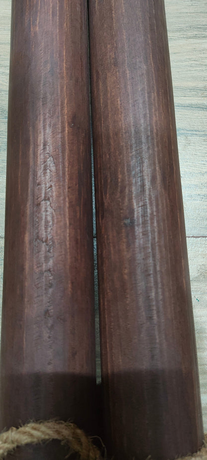 Sengarungali (Sengali) Ulakkai – Traditional Natural Wooden Pestle with Heavy Brass Rings | 3.5 Feet | Approx. 3.75 KG