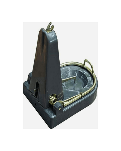 Black Cat Rat Trap – Heavy Spring Snap Trap for Home, Shops & Godowns | Reusable Plastic Rat Catcher