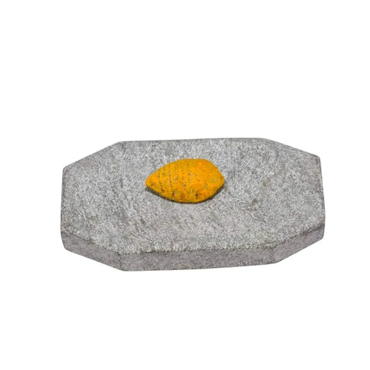 Sandalwood & Turmeric Rubbing Stone – 10x10x3 cm | Rectangular Grinding Stone for Chandan, Haldi & Pooja Rituals