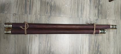 Sengarungali (Sengali) Ulakkai – Traditional Natural Wooden Pestle with Heavy Brass Rings | 3.5 Feet | Approx. 3.75 KG