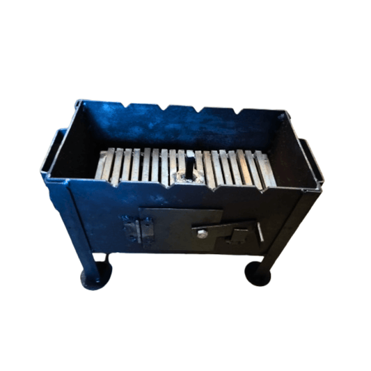 Heavy Iron Barbeque Grill Stand for Gas Stove & Charcoal | Multi-Purpose Tandoor Oven for Home Cooking (15x6x10 inches, 7.5kg)