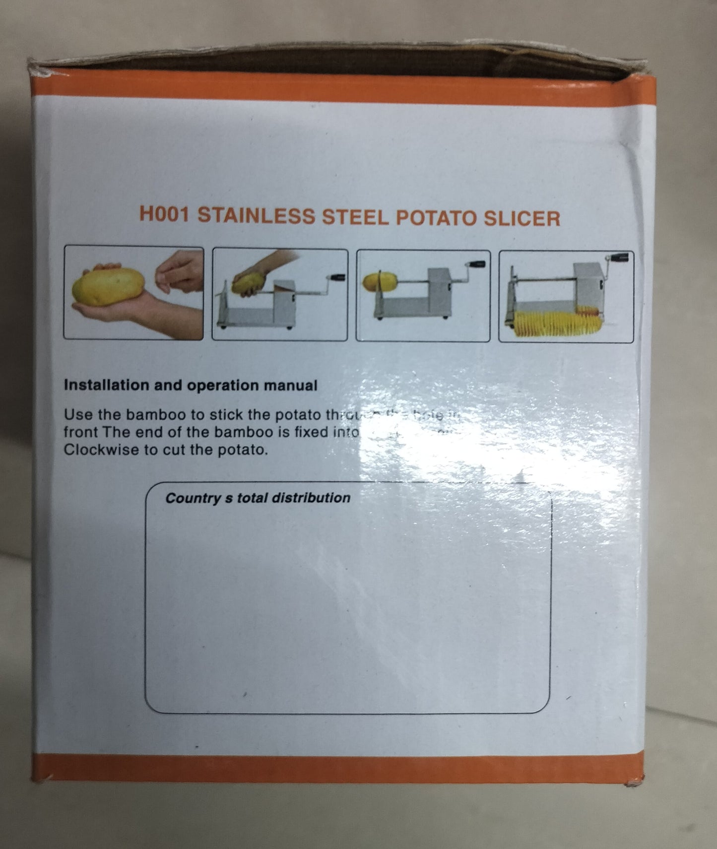 Stainless Steel Potato Spiral Cutter | Manual Twister Slicer Machine for Chips | Durable Metal Potato Slicer (6 x 5.5 x 11.3 in)