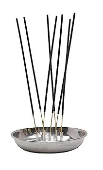 Stainless Steel Agarbatti Stand with Plate | Incense Stick Holder for Home | Pack of 2 (Assorted Designs)