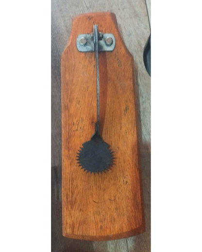 Classic Foldable Iron Veg Cutter with Strong 4x12 Inch Wooden Base – Perfect for Everyday Cooking