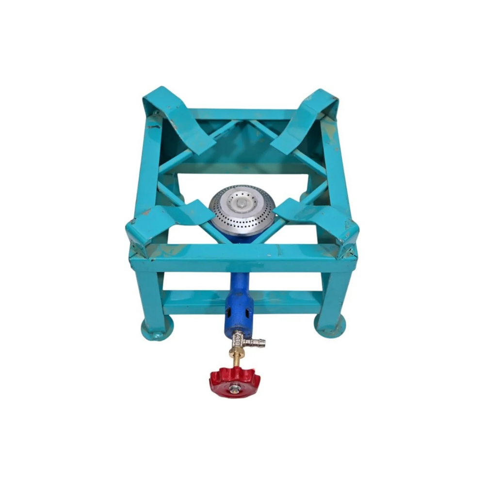 Single Burner Heavy Duty Iron Gas Stove Bhatti | High Pressure Commercial Chulha for Hotel & Catering Use