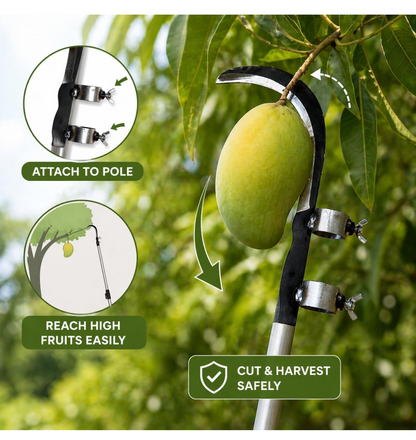 Hand Sickle Cutter Blade – Curved Metal Blade for Grass, Weeds, Harvesting, Gardening & Farming | Durable Manual Cutting Tool | Blade Only