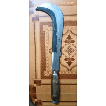 Spring Steel Billhook – Multipurpose Urukku Aruvaal (16" / 18") for Coconut, Tree Cutting & Garden Use