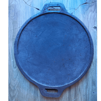 12 Inch Double Handle Concave Cast Iron Dosa Tawa – Heavy 2.5 kg | Traditional Kal Dosa Kallu for Crispy Dosa & Roti