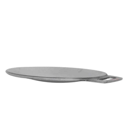 11 Inch Indolium Dosa Tawa for Making Best Dosai, Single Handle, Dishwasher Safe, Concave Base for Stove Top, Low Oil Usage (Shiny Silver, Aluminium)