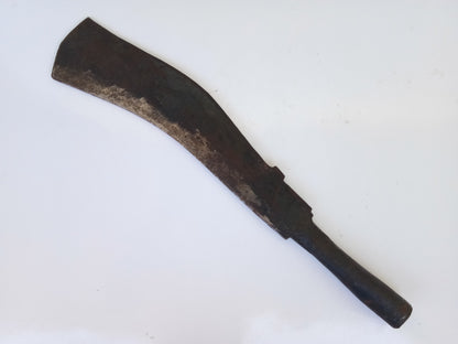 Traditional Heavy Iron Billhook | Wood Cutting Knife | Coconut Breaker Tool | Aruvaal | Koduval | Vaakathi | Vettukathi (45 cm Length, 900 g Weight) (Straight End)