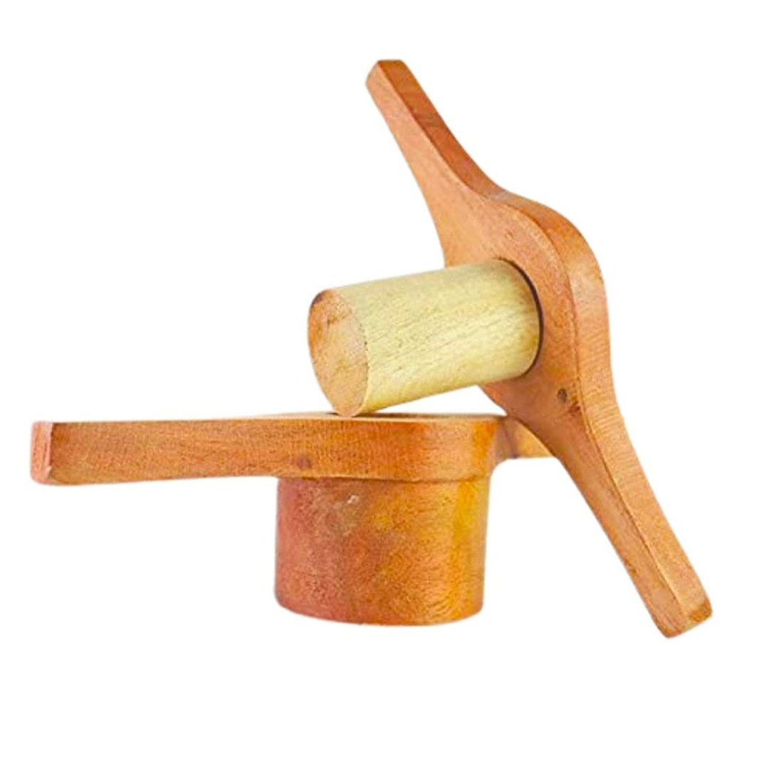 Idiyappam, Sev Sancha Maker, Wooden Kitchen Press with Aluminum Clad Interior and Brass Bottom Sheet