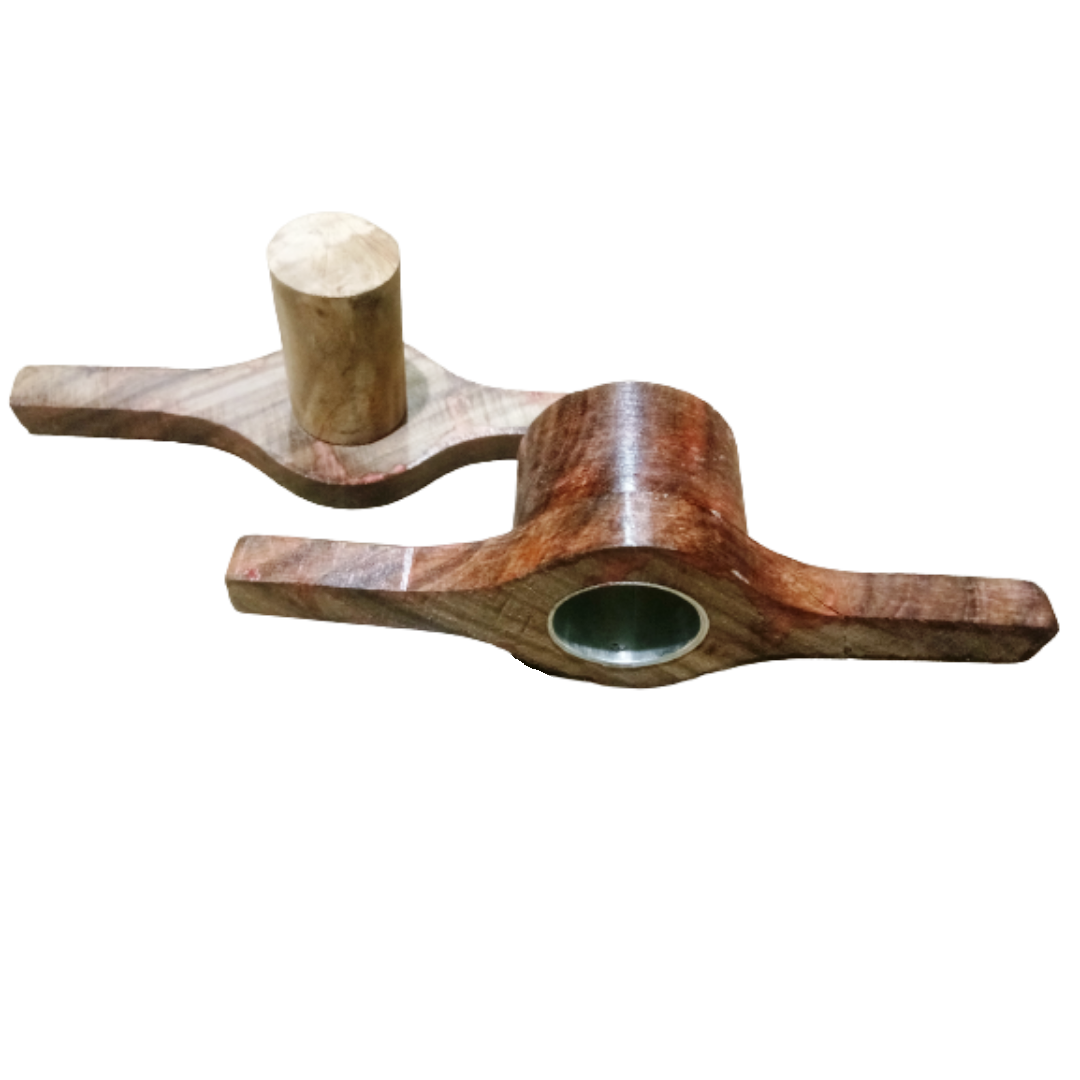 Subaa Traditional Wooden Kitchen Press,Idiyappam,Sev Sancha Maker with  Brass Bottom Sheet,(Wood Brown) Wt-0.48kg