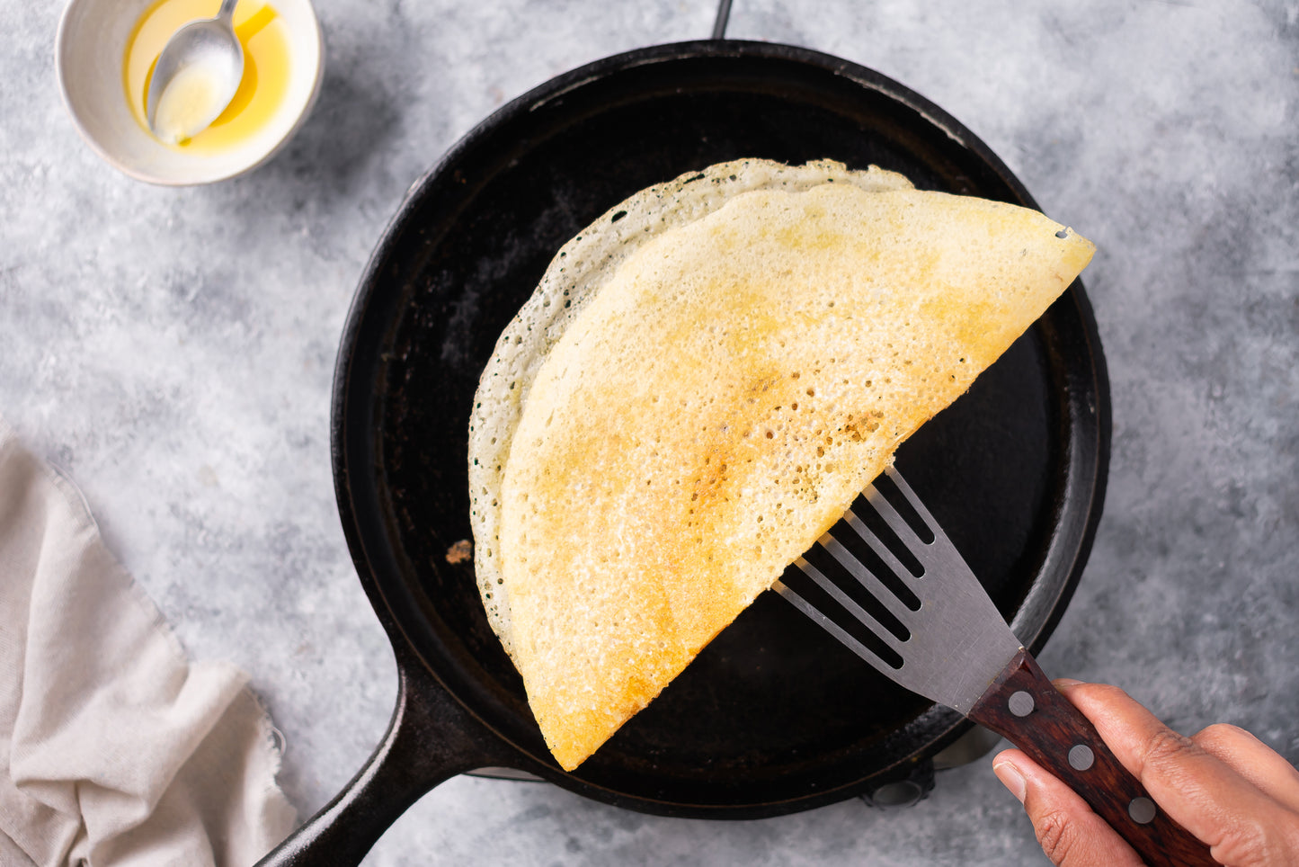 Induction & Gas Compatible Square Shaped Flat Base Iron Dosa Tawa (12 Inch, 2.5 Kg approximately)