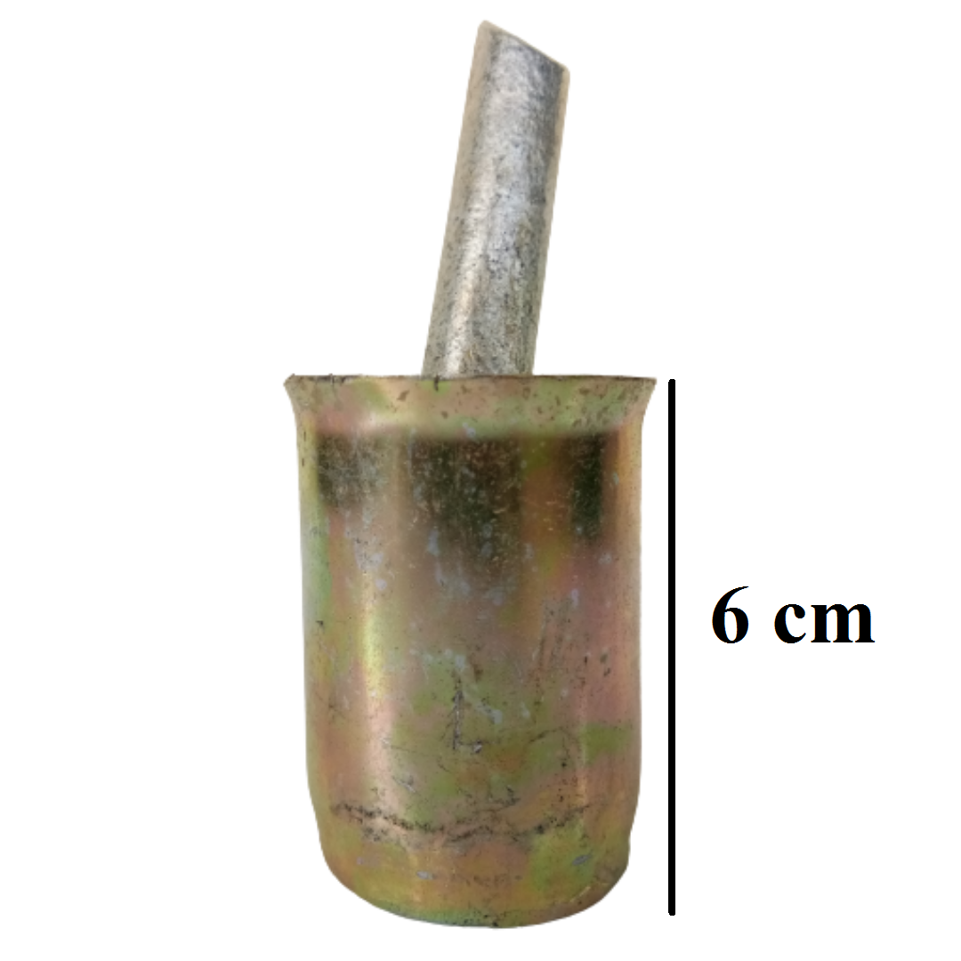 Traditional Iron Mortar & Pestle / Khalbatta Okhli Masher / Khal Musal / Dasta Ural / Lokhand Kundi Sota / Loha Kharal Masher / Vethalai Ural / Idi Kallu / Betel Leaf & Nut Masher for Home – Small