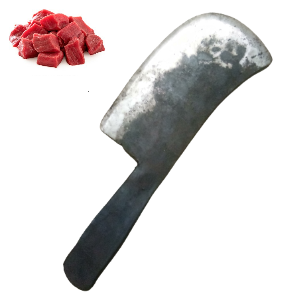 Handmade Iron Cleaver Knife / Meat Knife / Iron Knife - Suitable for Chopping, Slicing and Cutting of Meat (Small Size, 350 – 500 g Weight)