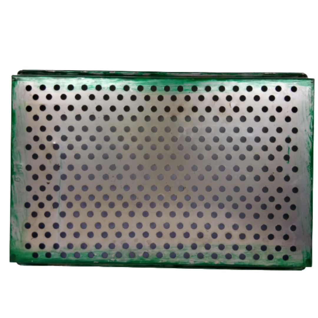 Round Hole Perforated Rectangle Shaped Plate Iron Sieve / Strainer / Chalni / Jalleda / Channi / Arisi Jalladai / Drainer / Sift