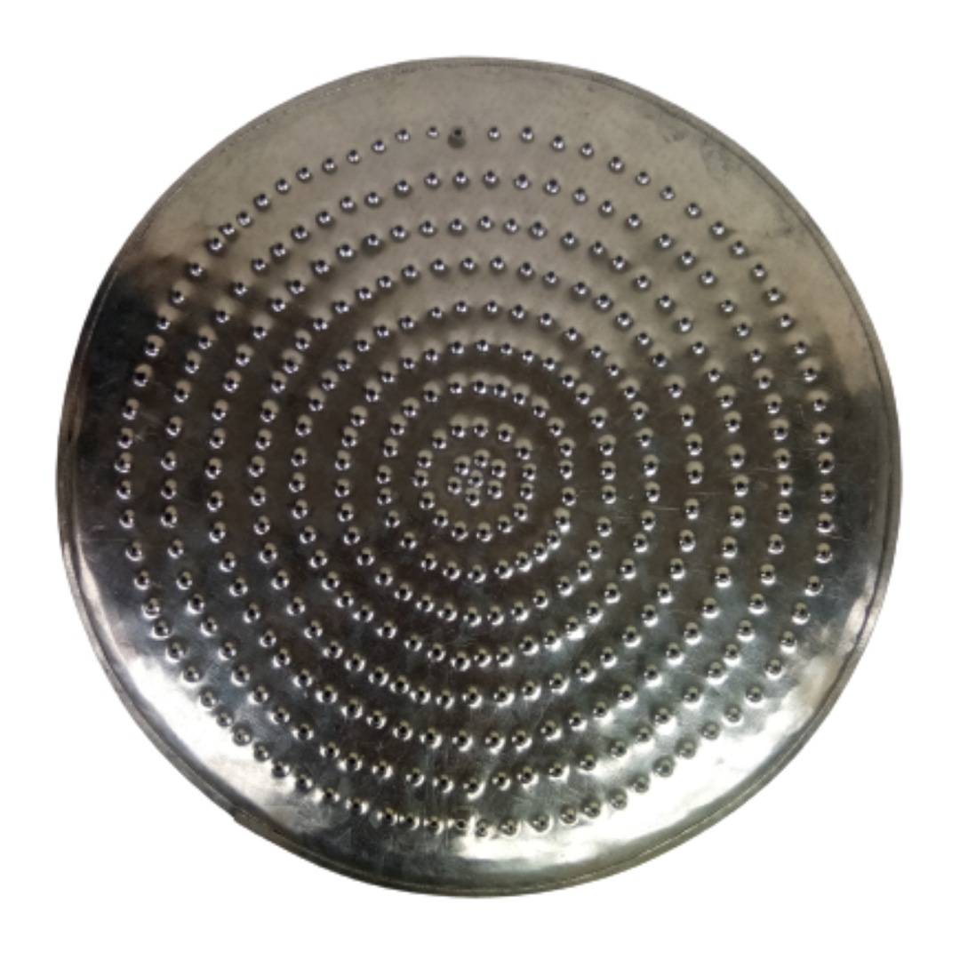 Rice / Wheat Cleaning Sieve - Handmade Galvanized Iron Strainer, Diameter 24 - 28 cm, (450 g, 3 mm Holes)