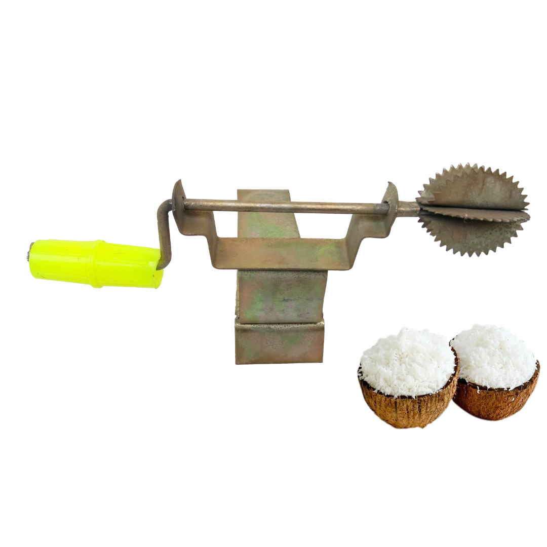 Galvanized Iron Rotating Model Coconut Scraper | Chirava Coconut Scraper | Thengai Thuruvi Light Weight for Kitchen