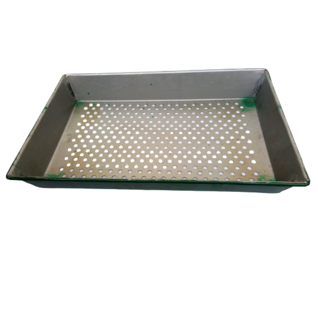 Round Hole Perforated Rectangle Shaped Plate Iron Sieve / Strainer / Chalni / Jalleda / Channi / Arisi Jalladai / Drainer / Sift