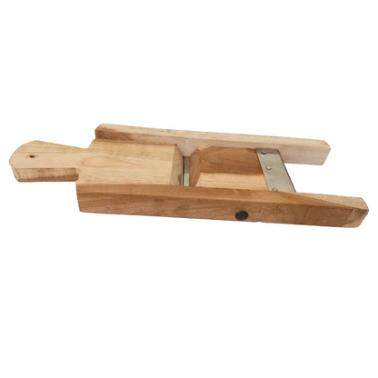 Traditional Handheld Wooden Double Side Vegetable Slicer / Banana, Potato, Cabbage, Onion Slicer / Plantain, Tapioca Chopper / Baji Kattai / Chips Cutter (L x W x H: 15 x 5 x 1 inches, Medium)