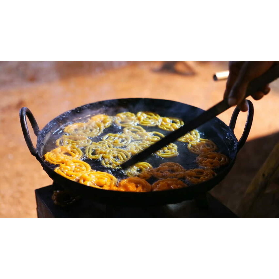 Traditional Light Weight Iron Kadai / Big Pan for Cooking Loha