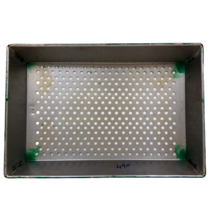 Round Hole Perforated Rectangle Shaped Plate Iron Sieve / Strainer / Chalni / Jalleda / Channi / Arisi Jalladai / Drainer / Sift