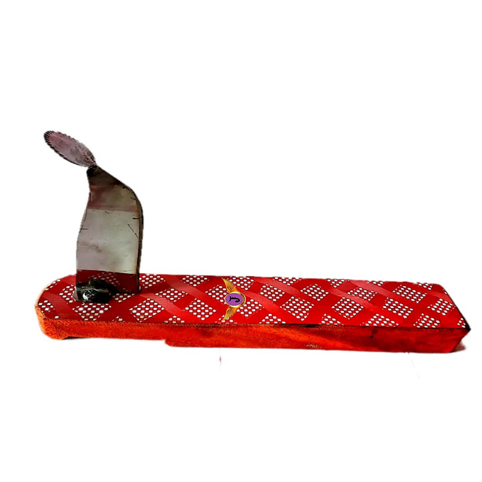 Traditional Stainless Steel Vegetable Cutter with Wooden Base , Multic ...